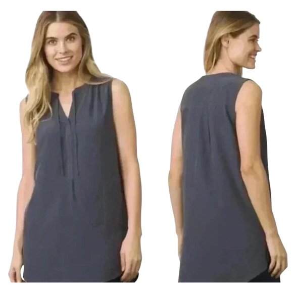 Zenana Outfitters Tops - ZENANA Dark Gray Sleeveless Blouse